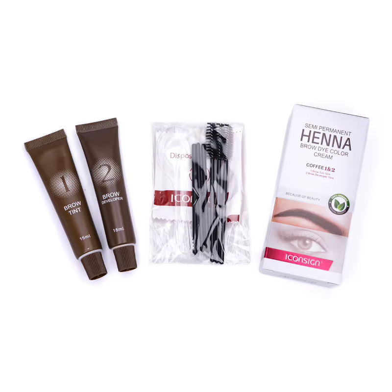 Teinture professionnelle pour cils au henné à séchage rapide