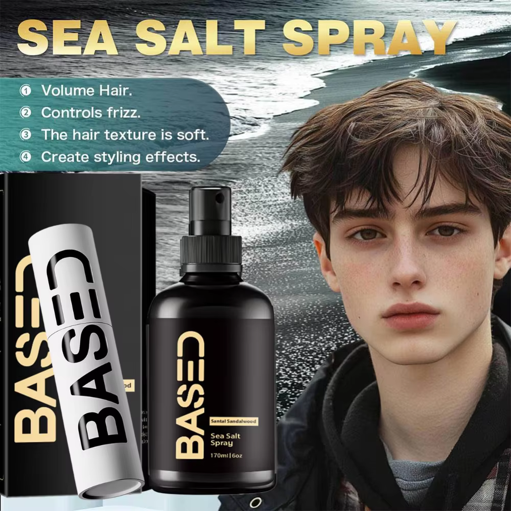 BASDE Spray capillaire au sel de mer longue durée ajoute un volume de texture instantanée pour hommes et femmes