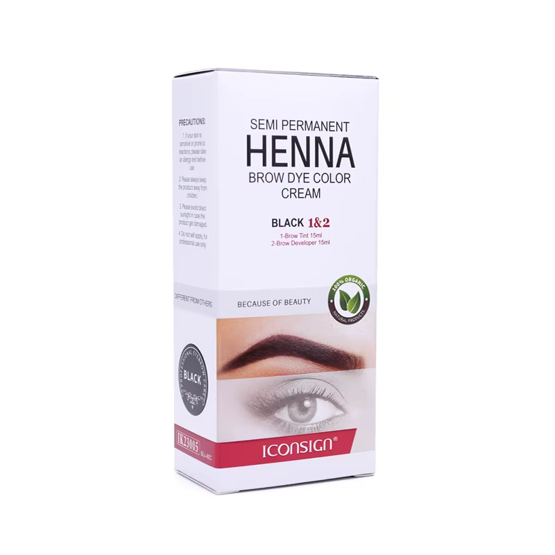 Teinture professionnelle pour cils au henné à séchage rapide