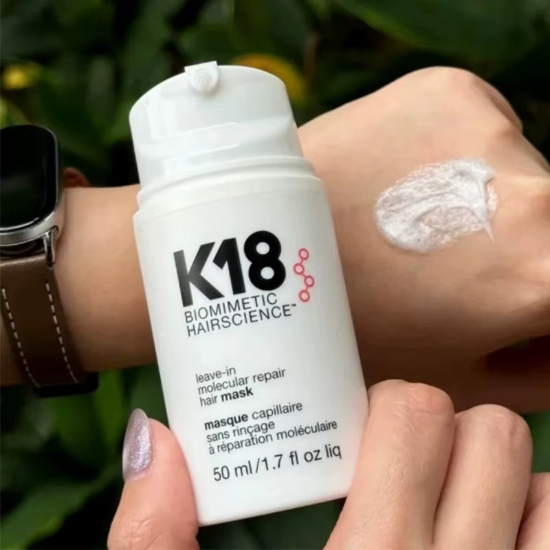 K18 Nouveau Masque Capillaire Réparateur à la Kératine Moléculaire Sans Rinçage 50ml – Adoucit