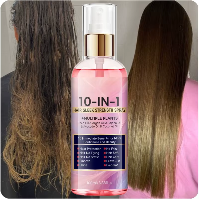 Spray capillaire 10 en 1 sans rinçage pour réparer les cheveux secs