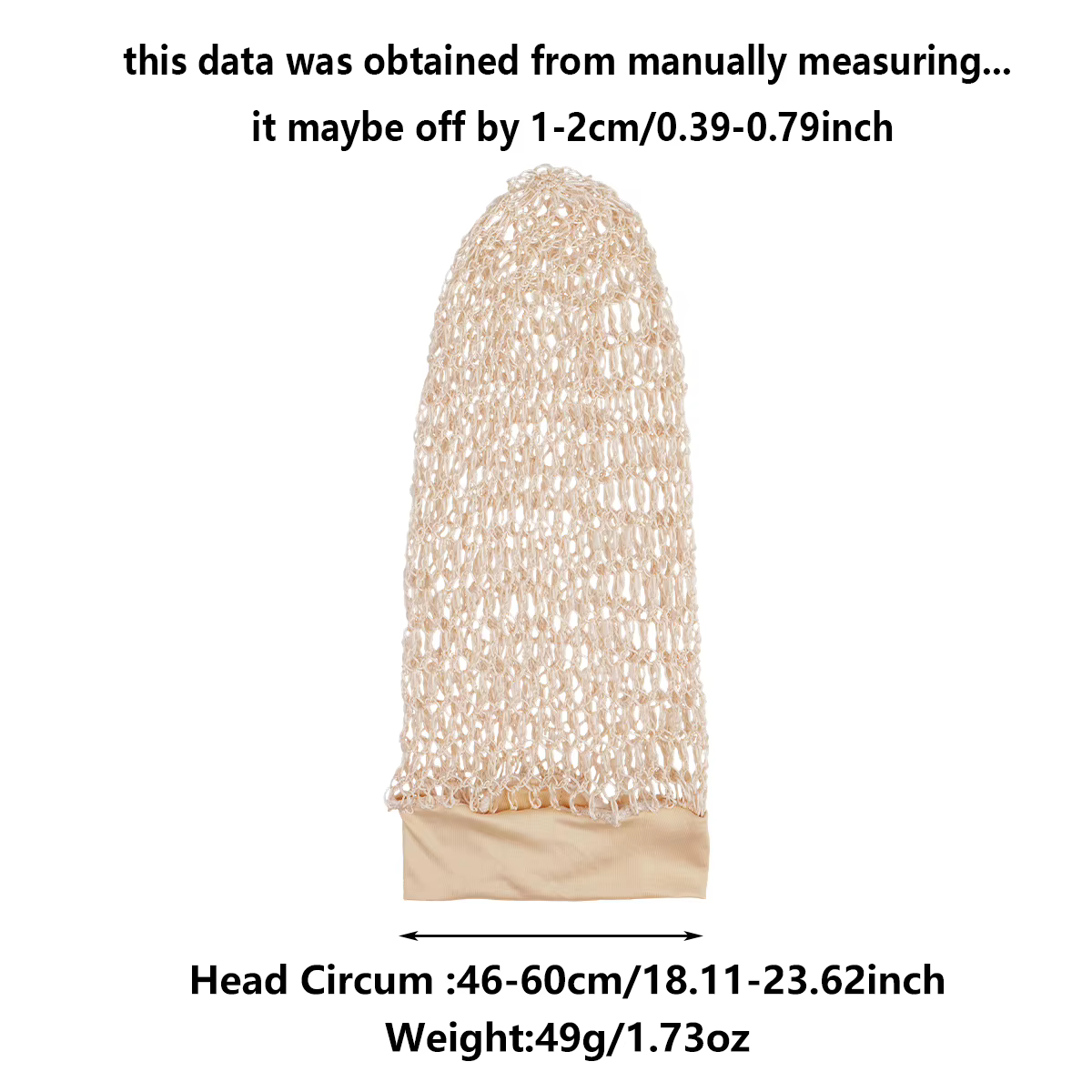 Bonnet de nuit en tricot à longues crochets pour femme