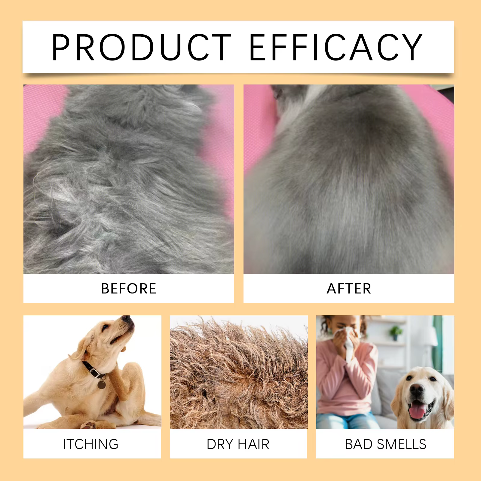 Shampooing pour animaux de compagnie, nettoyage en profondeur, désodorisant, hydratant, adoucissant pour les poils, soulage les irritations cutanées, shampooing pour chiens et chats