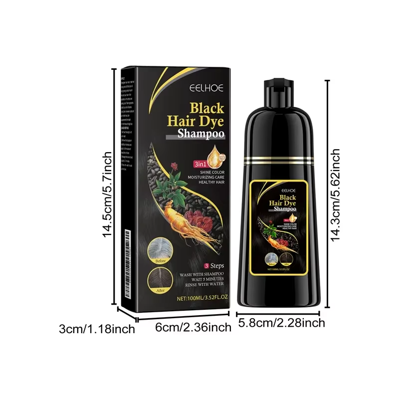 Shampoing 3 en 1 pour teinture des cheveux