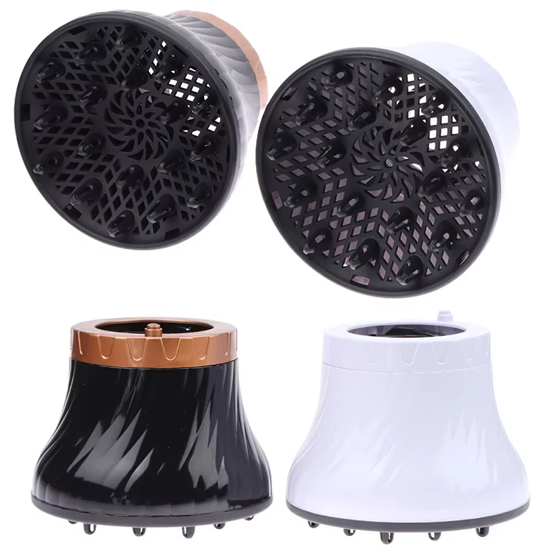 Diffuseur de cheveux universel Adaptable pour sèche-cheveux avec conception rotative cheveux bouclés grande capuche de vent forme fixe dispersant le vent