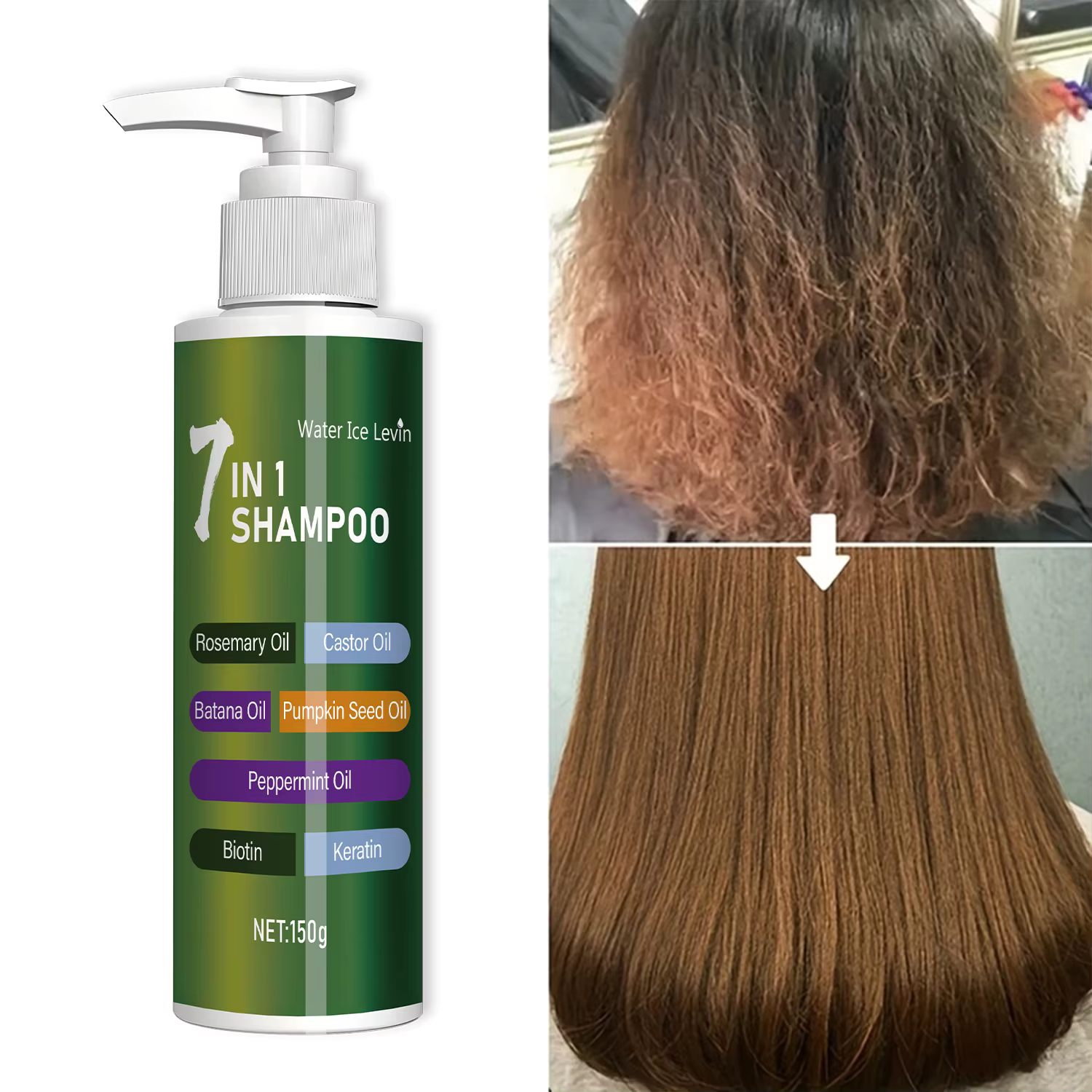 Shampooing 7-en-1, riche en mousse et facile à rincer