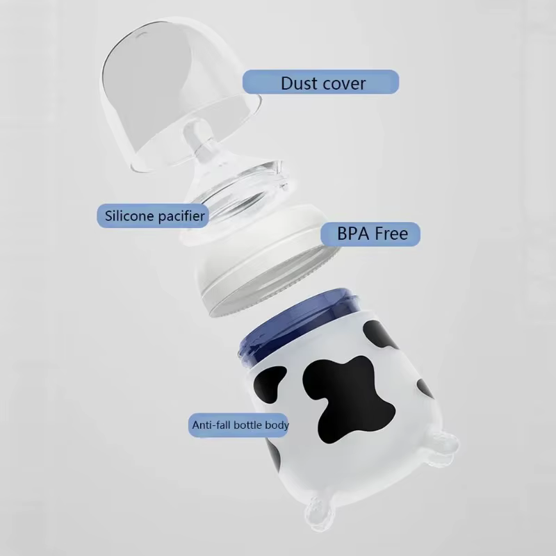 BiSantos en silicone imitant le lait maternel pour bébé, anti-colique, anti-étouffement, fournitures de vache pour nouveau-né