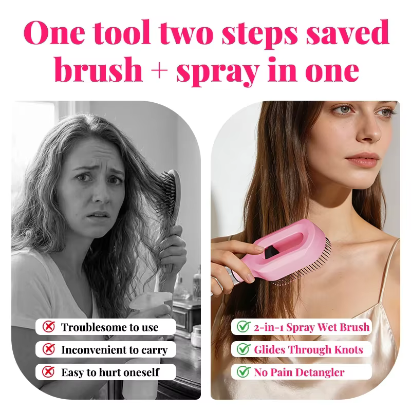 Brosse démêlante avec vaporisateur