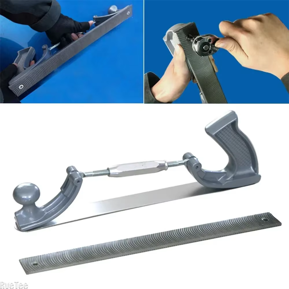 Limes à dents fraisées à cadre réglable de 14 pouces, polisseuse de carrosserie de voiture, polissage de panneaux métalliques, support d'outils de fichiers en acier incurvé, Kits de débosselage