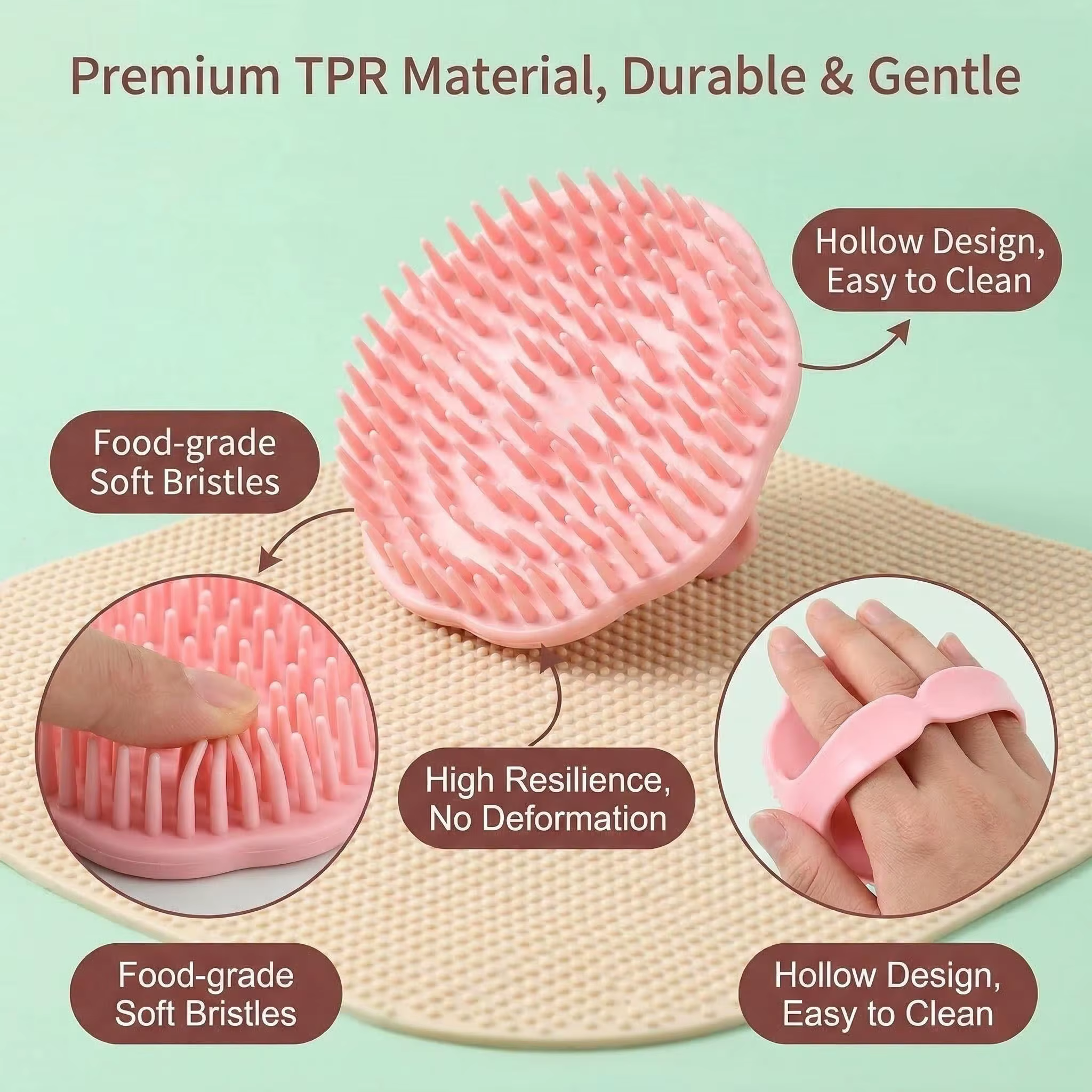 Brosse à shampooing pour le lavage des cheveux