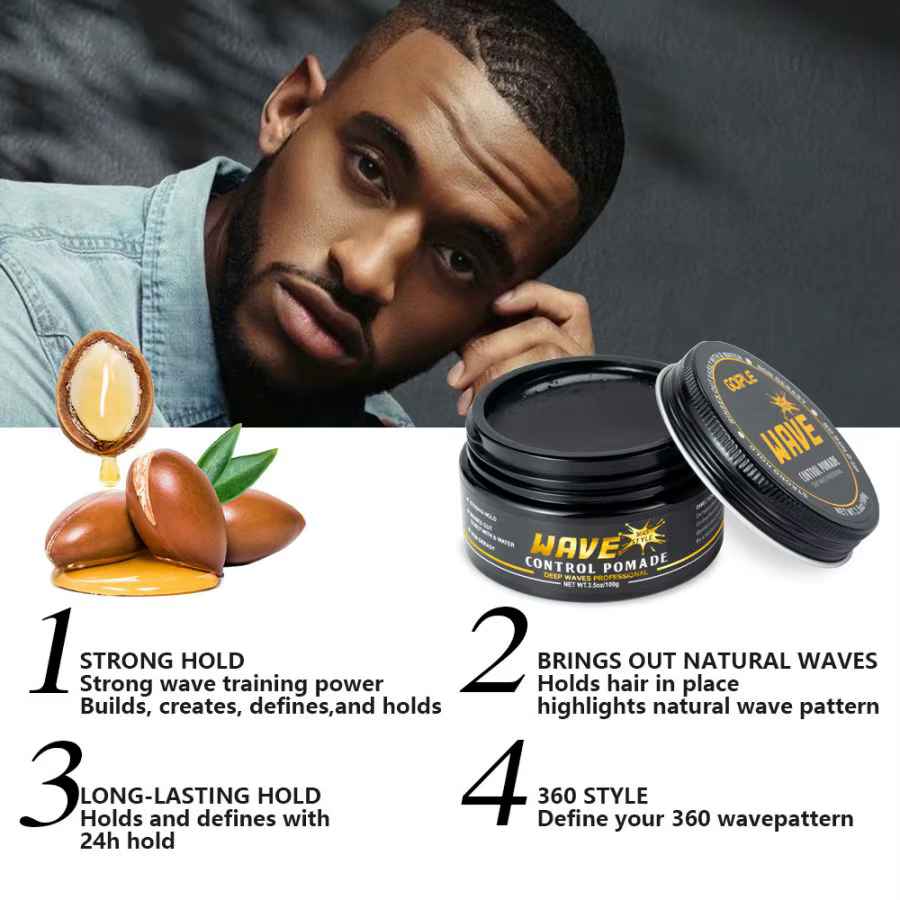 Kit de shampoing de lavage Wave Pomade 360 pour hommes