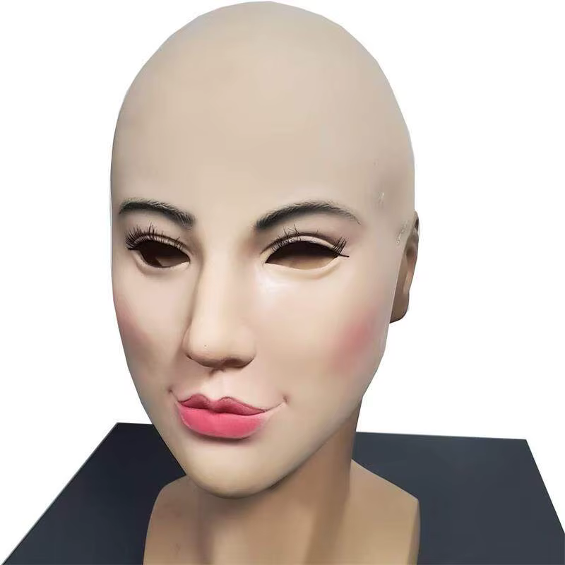 Masque facial pour femme en latex, masque réaliste pour femme, masque de cosplay féminin pour le visage, masque de ball masquerade