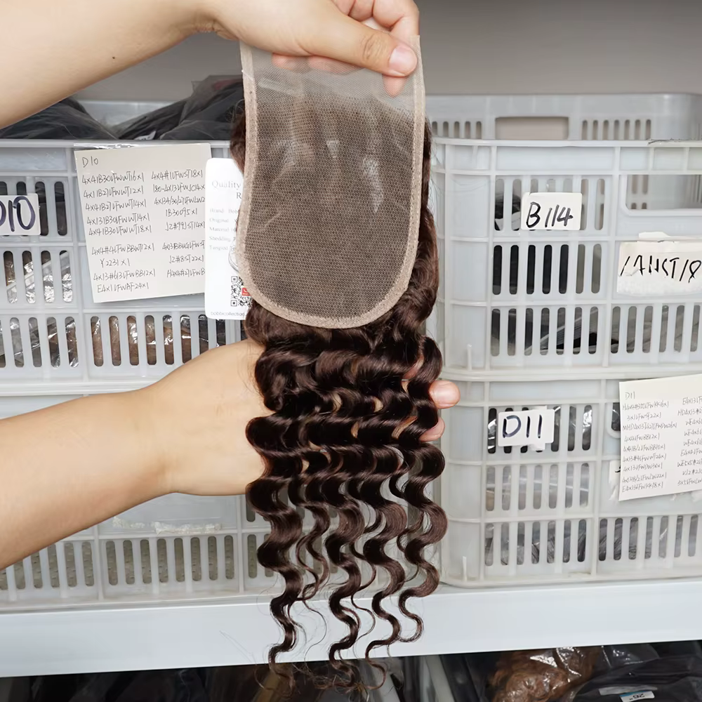Perruque 100% Cheveux Humains Bruns