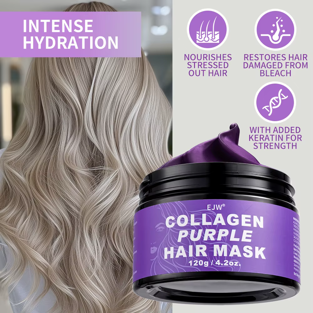 Masque capillaire violet à la kératine