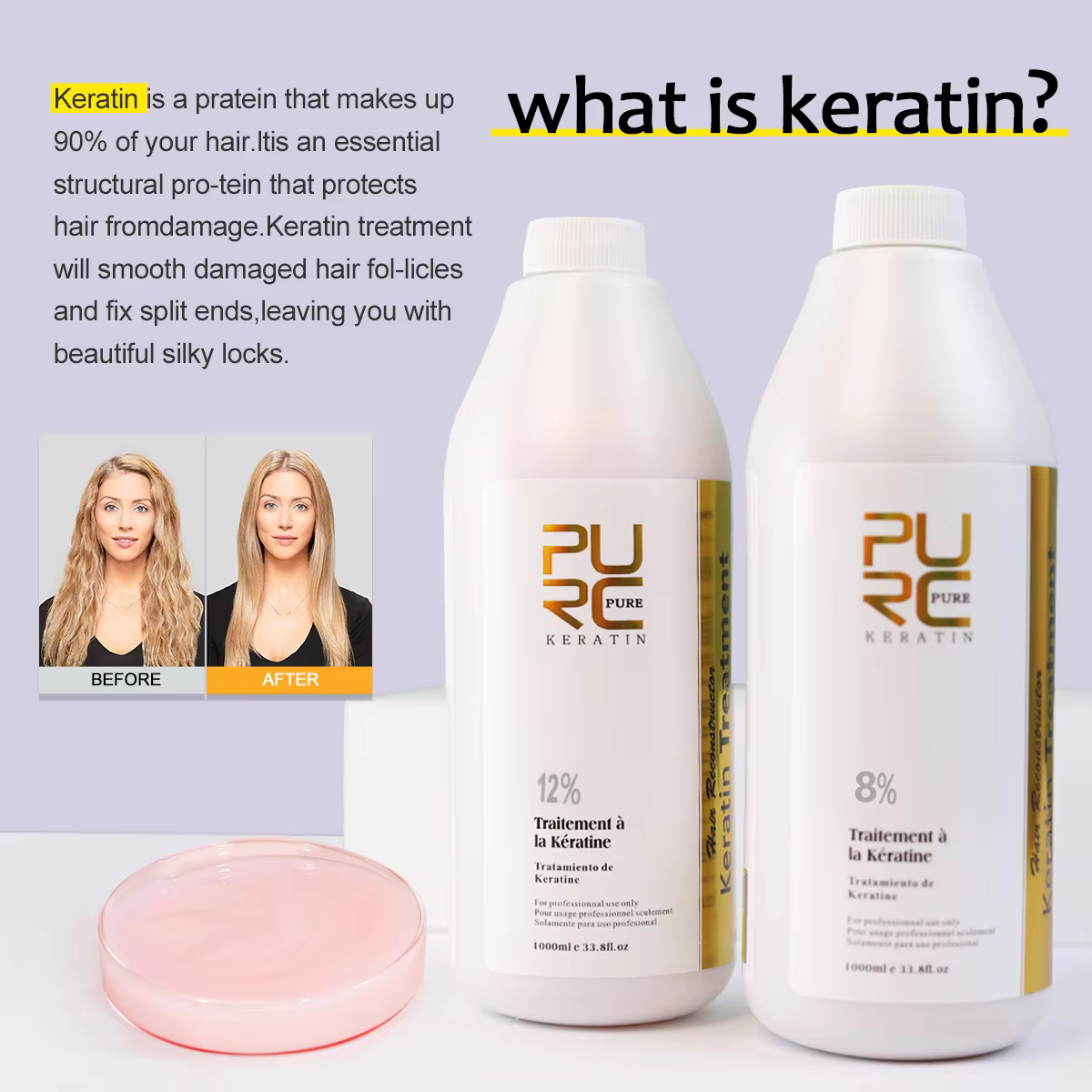 Shampoing pour cheveux brésiliens KerBrian