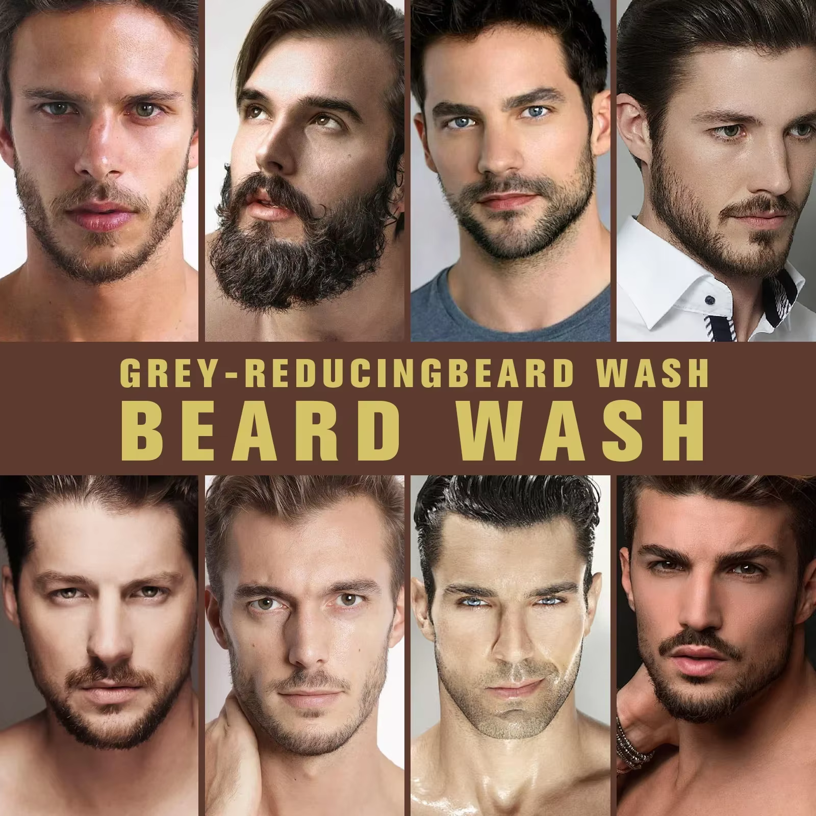 Shampoo colorant permanent pour barbe pour hommes - Couvre les poils blancs et gris