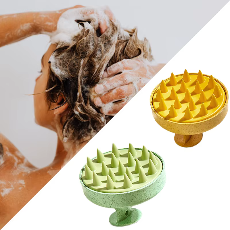 Peigne de massage du cuir chevelu en silicone