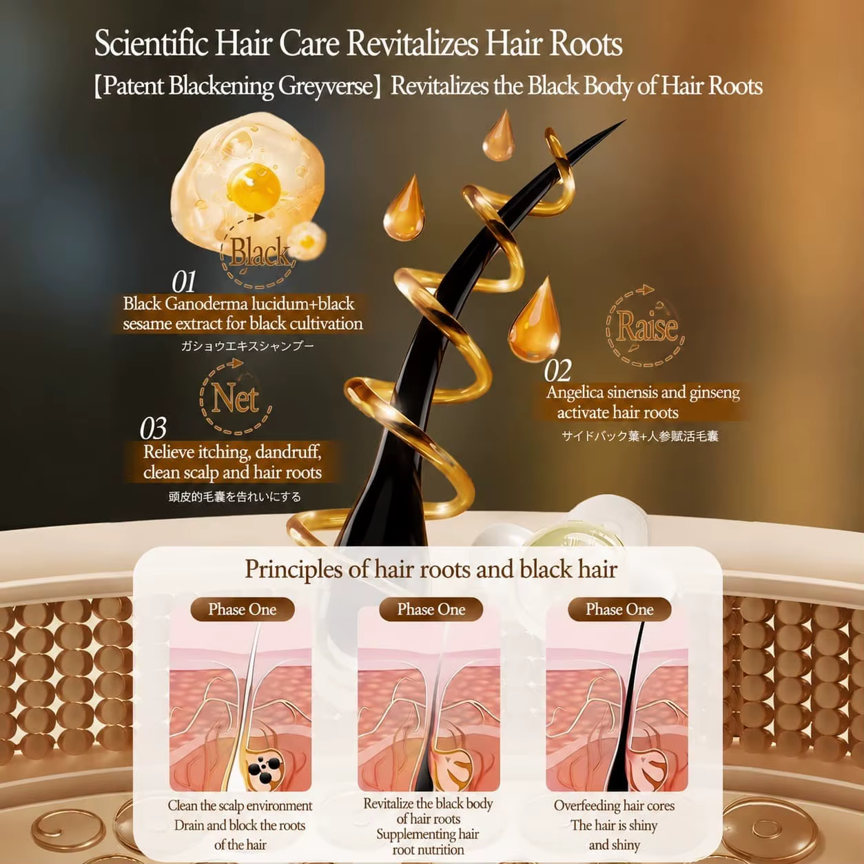 Shampooing pour salon de coiffure à base de plantes