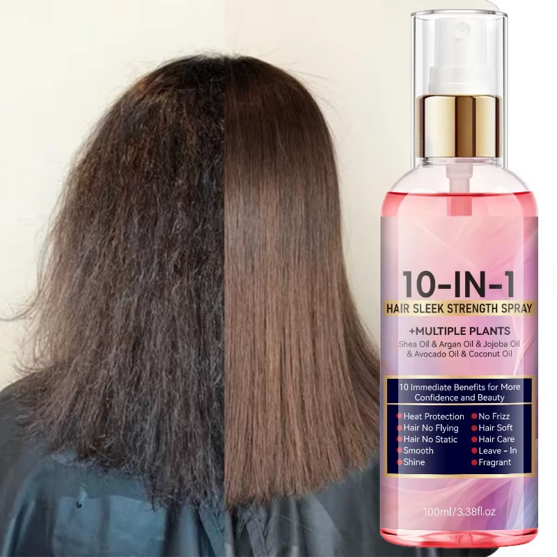 Spray capillaire 10 en 1 sans rinçage pour réparer les cheveux secs