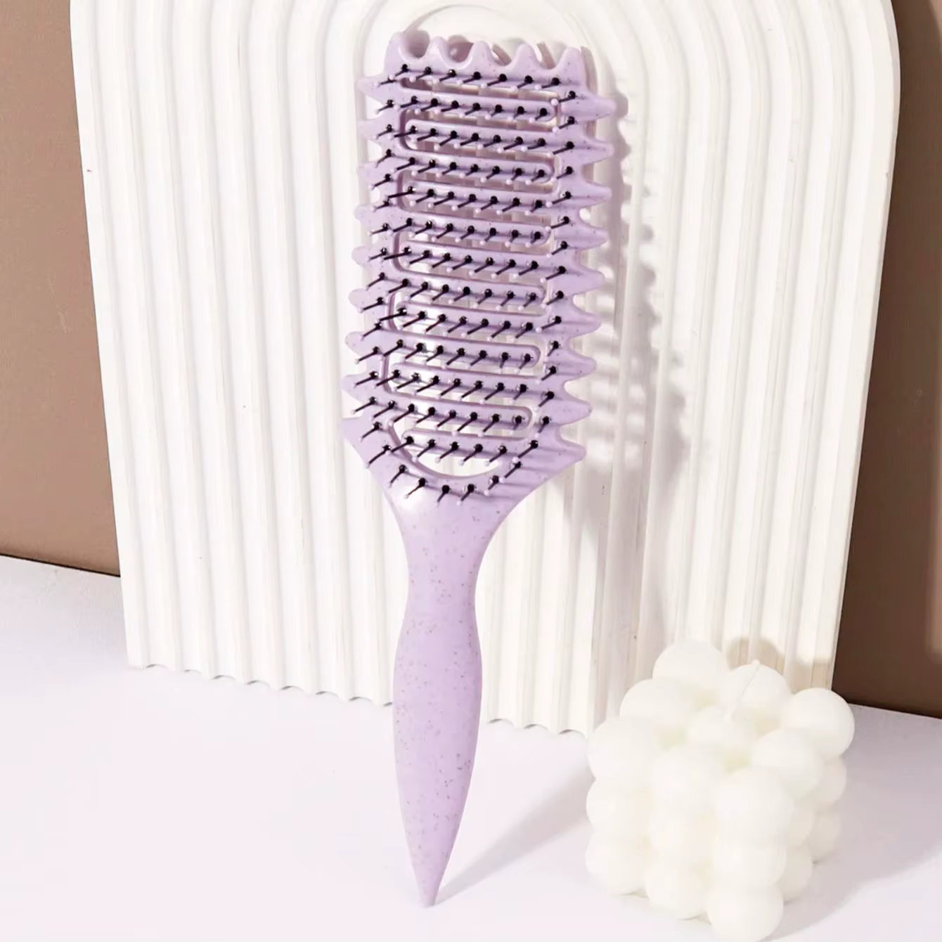 Brosse coiffante pour boucles - Peigne de massage creux