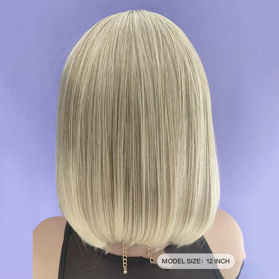 Perruque synthétique mixte Blonde BoBo Head