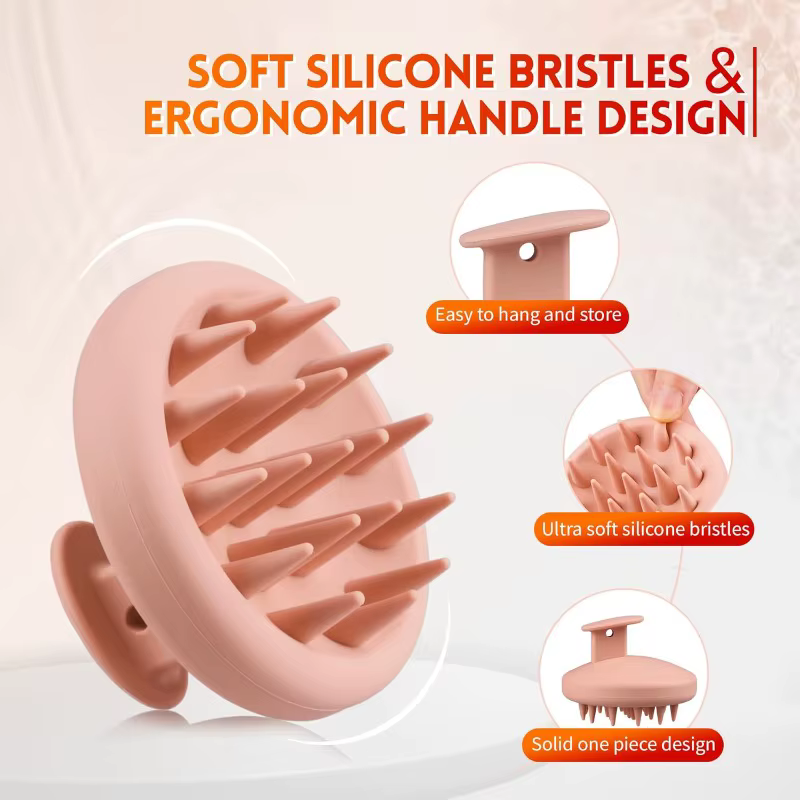 Brosse à shampoing en Silicone