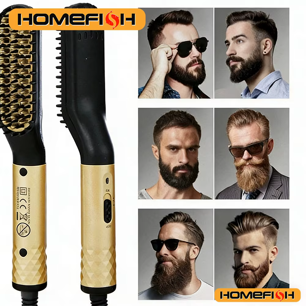 Peigne lisseur électrique adapté aux hommes et aux femmes.