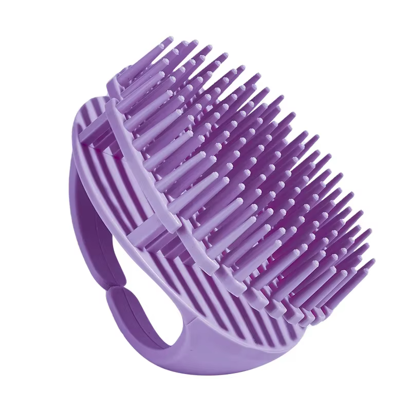 Brosse de massage du cuir chevelu carrée en silicone