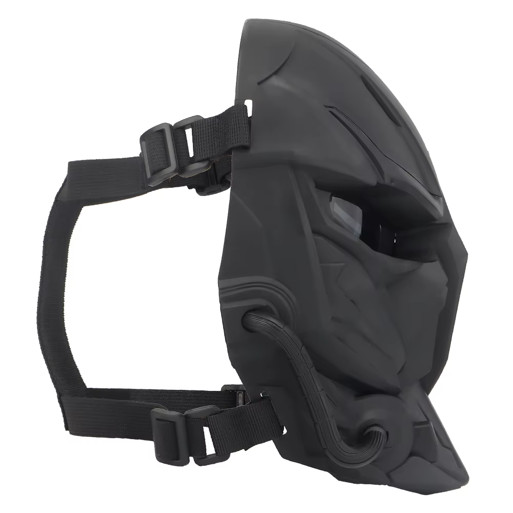 Masque de crâne Airsoft intégral, masque de chasteté avec lentille grise pour CS Wargame Halloween Cosplay Party équipement de sport de plein air tactique