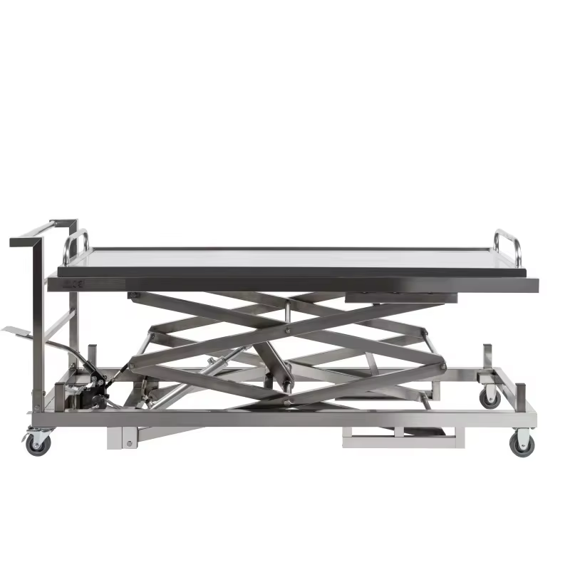 Chariot élévateur hydraulique personnalisé pour corps morts / Chariot mortuaire pour cadavres