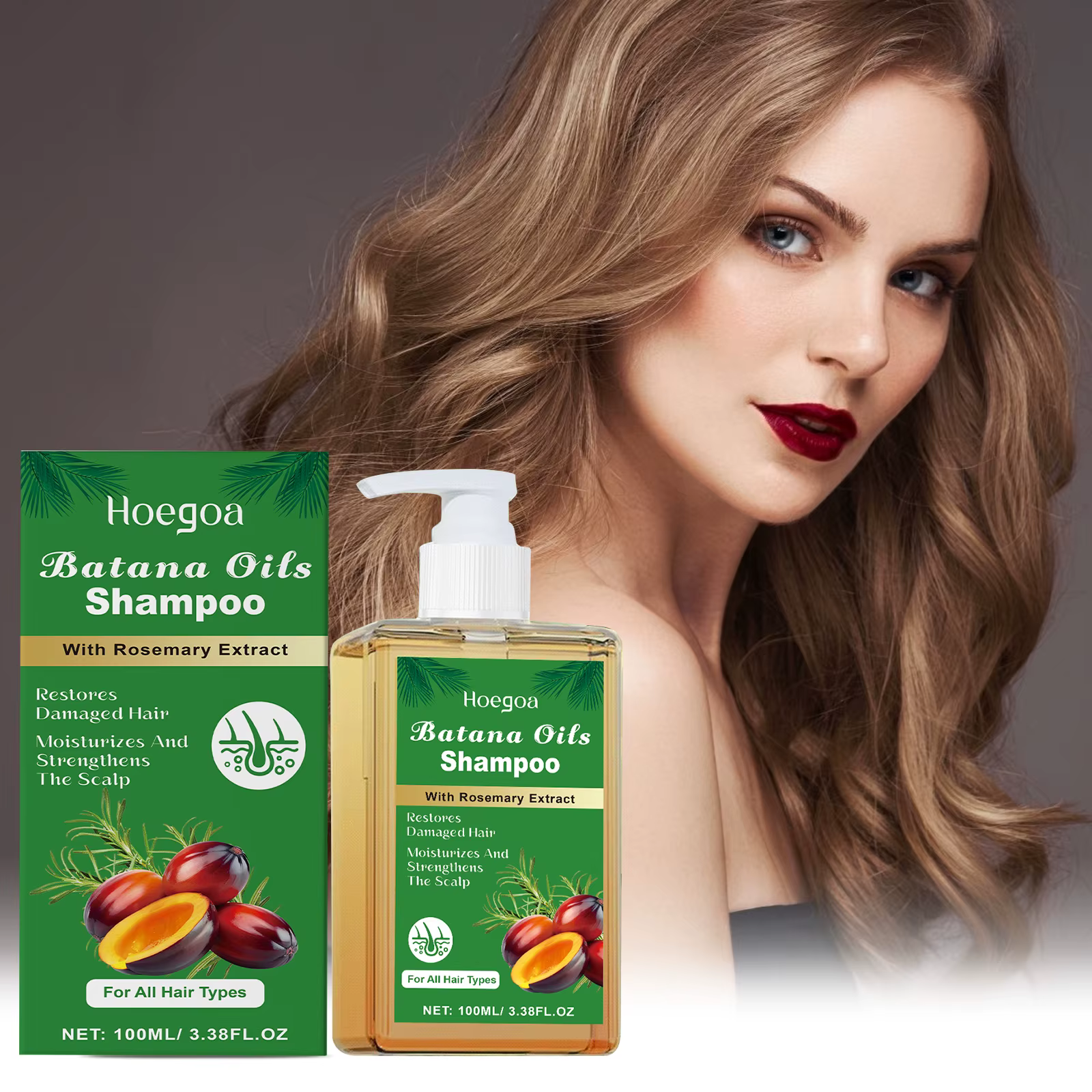 Shampoing à l'huile de Batana et au romarin