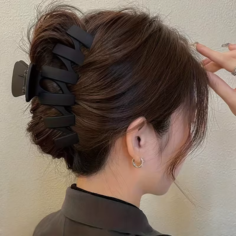 Lot de 11 pinces à cheveux noires couleur café