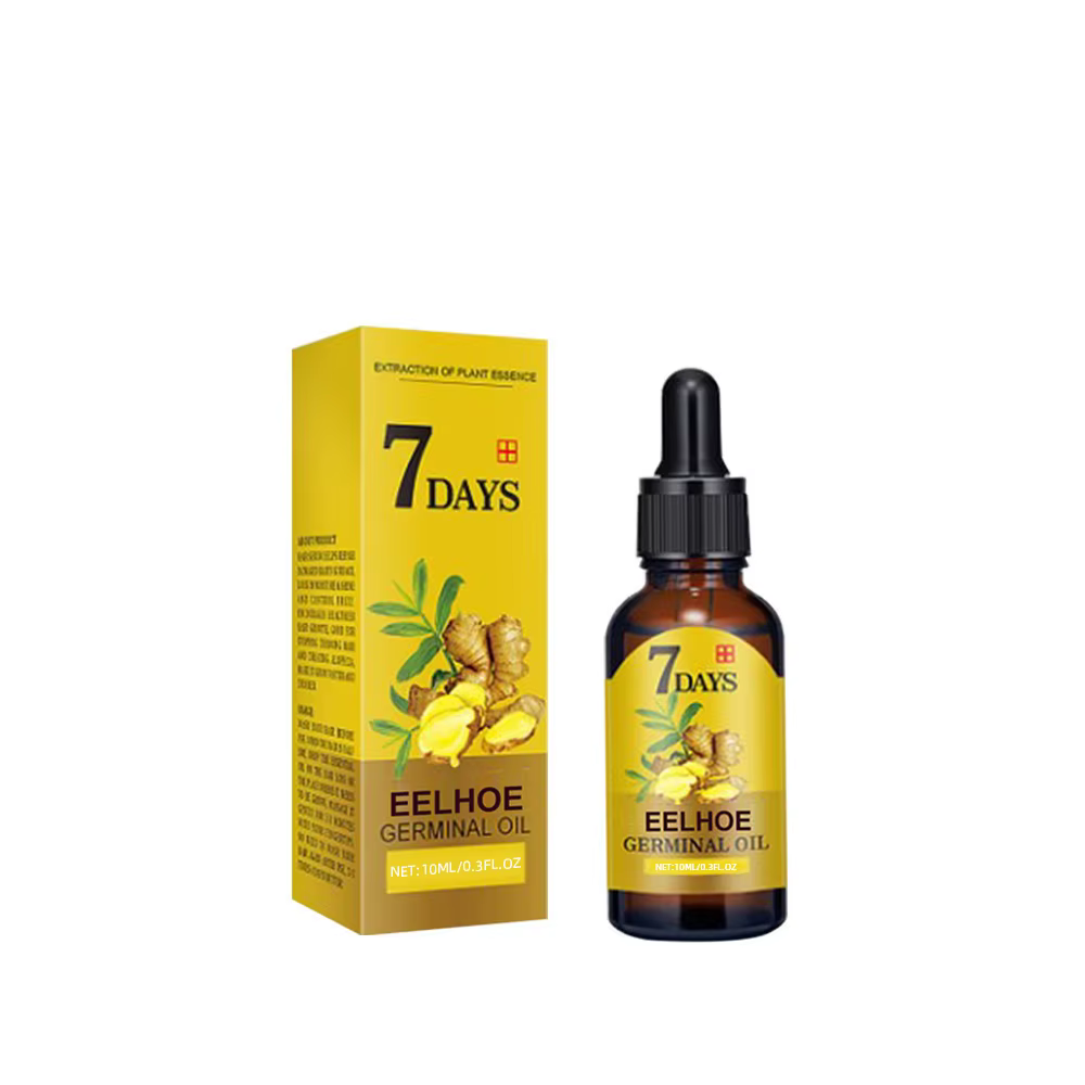 EELHOE Huile de croissance des cheveux au gingembre | Traitement anti-chute naturel essentiel | Solution nutritive hydratante pour tous types de cheveux 40 ml