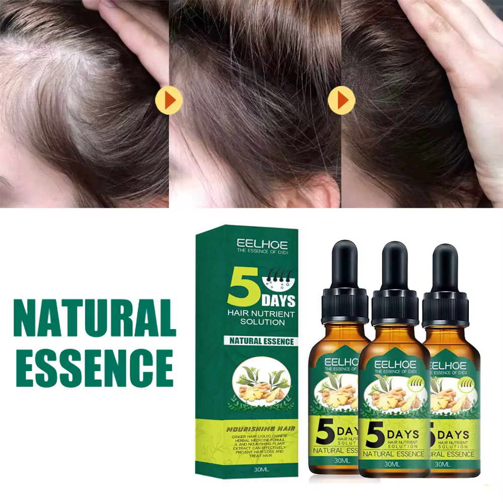 Huile essentielle de cheveux à croissance rapide et efficace