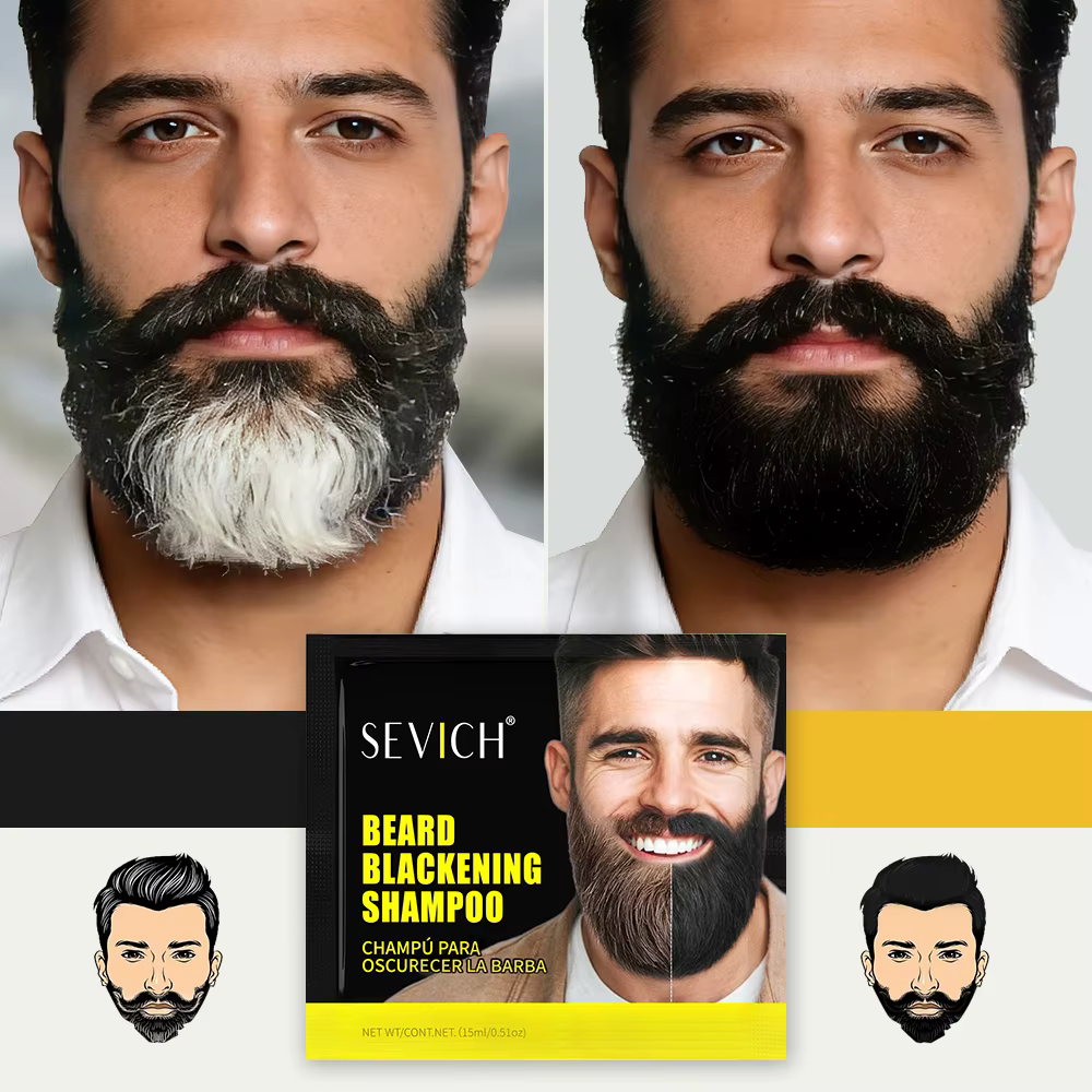 5 apprentis-Shampoing à barbe noircissant et nourrissant
