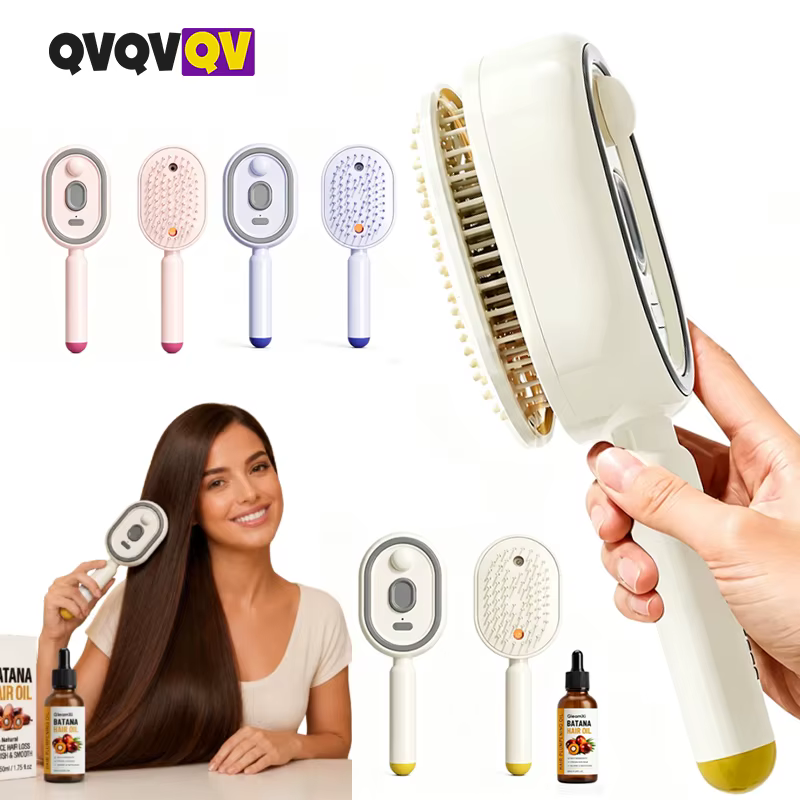 Brosse à cheveux électrique à pulvérisation et massage