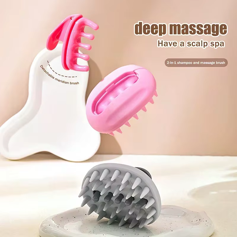 Brosse à shampoing 2 en 1