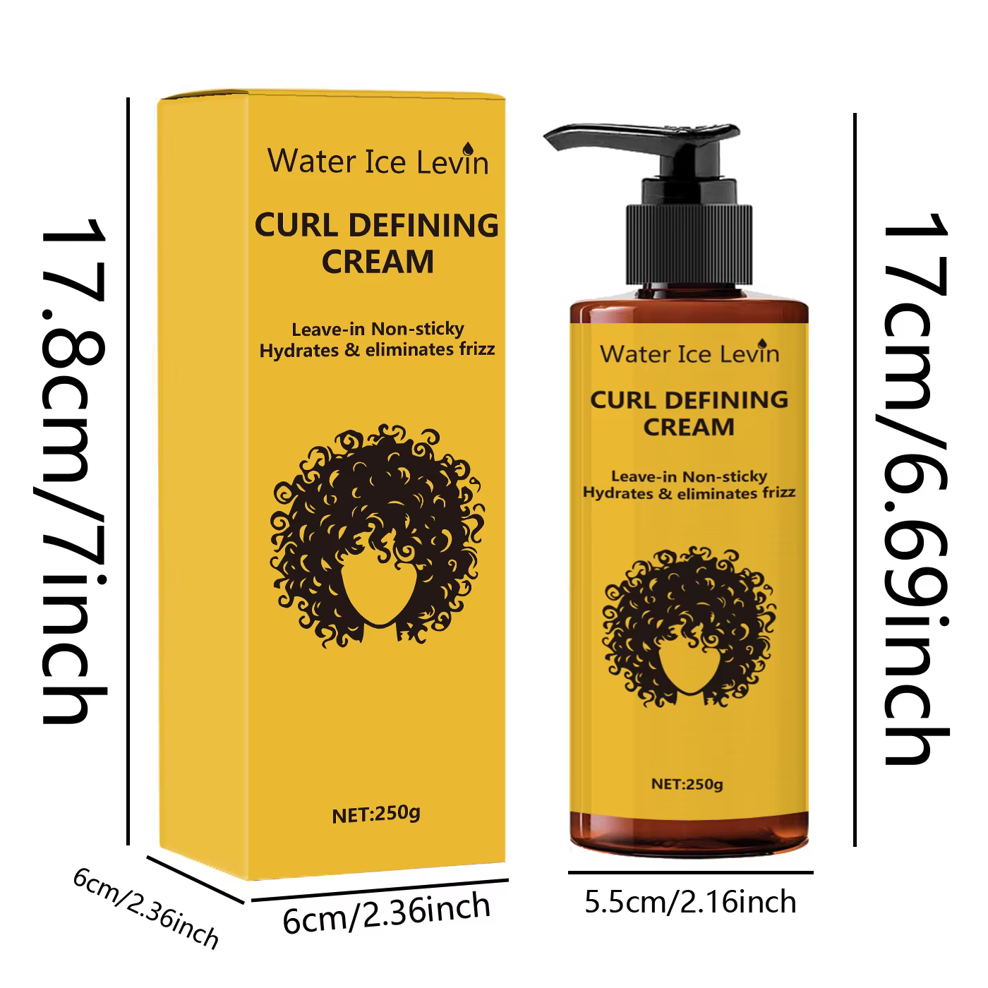 Crème coiffante pour cheveux bouclés - Contient l'huile d'argan marocaine