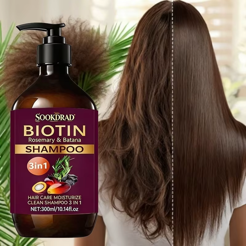 Shampoo 3-en-1 à la biotine avec romarin et batana