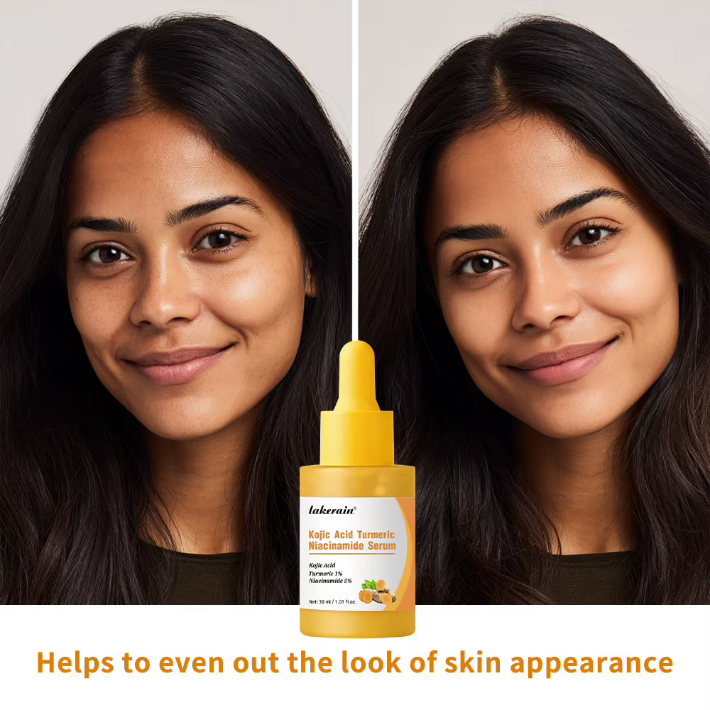 Sérum au curcuma à l'acide kojique, Capsules lumineuses Niacinamide, éclaircissante, hydratation, équilibrage, barrière cutanée, apaisant, soins du visage troublés