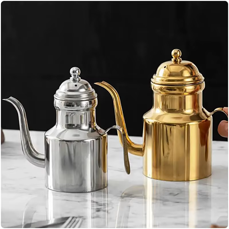 Distributeur d'huile d'olive en acier inoxydable, bouteille de 310ml/500ml, Pot d'huile verseuse sans goutte, récipient de stockage pour salade et cuisine