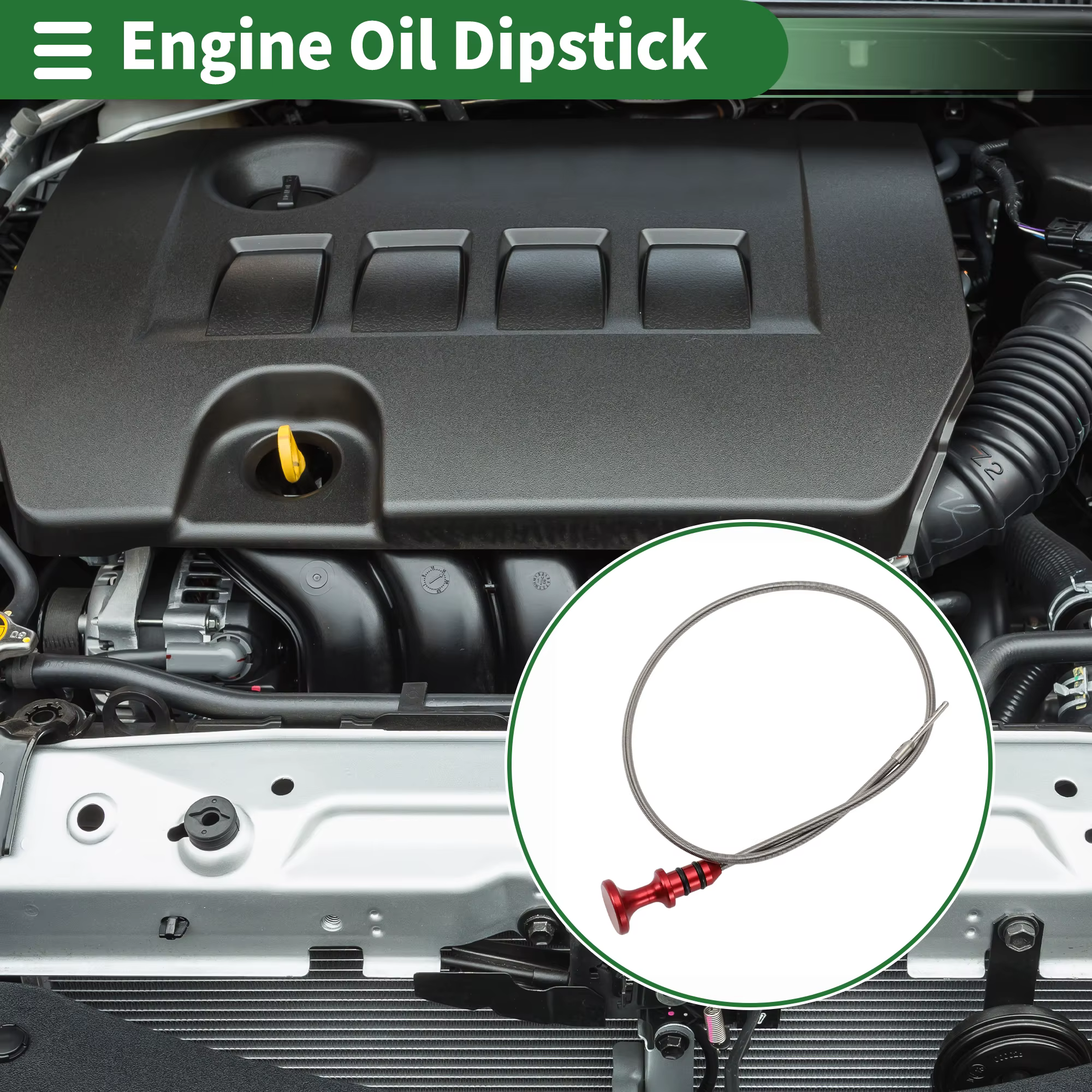 X Autohaux jauge d'huile moteur de voiture réservoirs de carburant niveau d'huile Dip Stick pour Mini Cooper S 1.6L L4 suralimenté R52 R53 R56 2002-2008