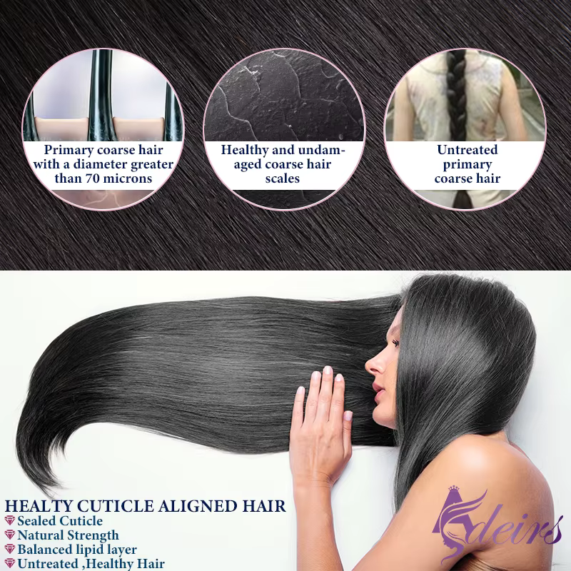 ADEIRS deuxième plume extensions de cheveux naturel réel