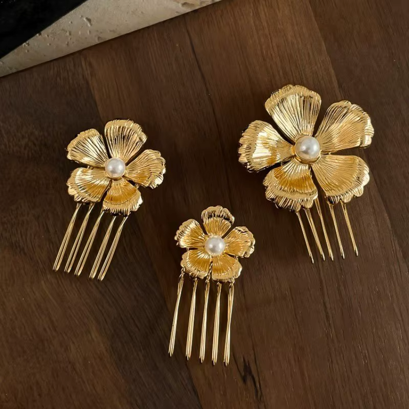 Peigne à cheveux de luxe en perles de Style français