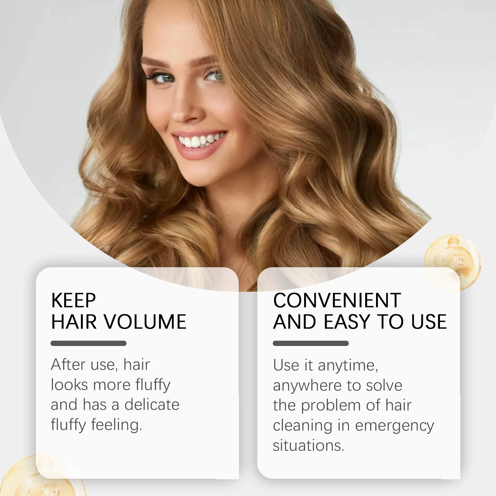 Shampoing sec parfumé à la vanille