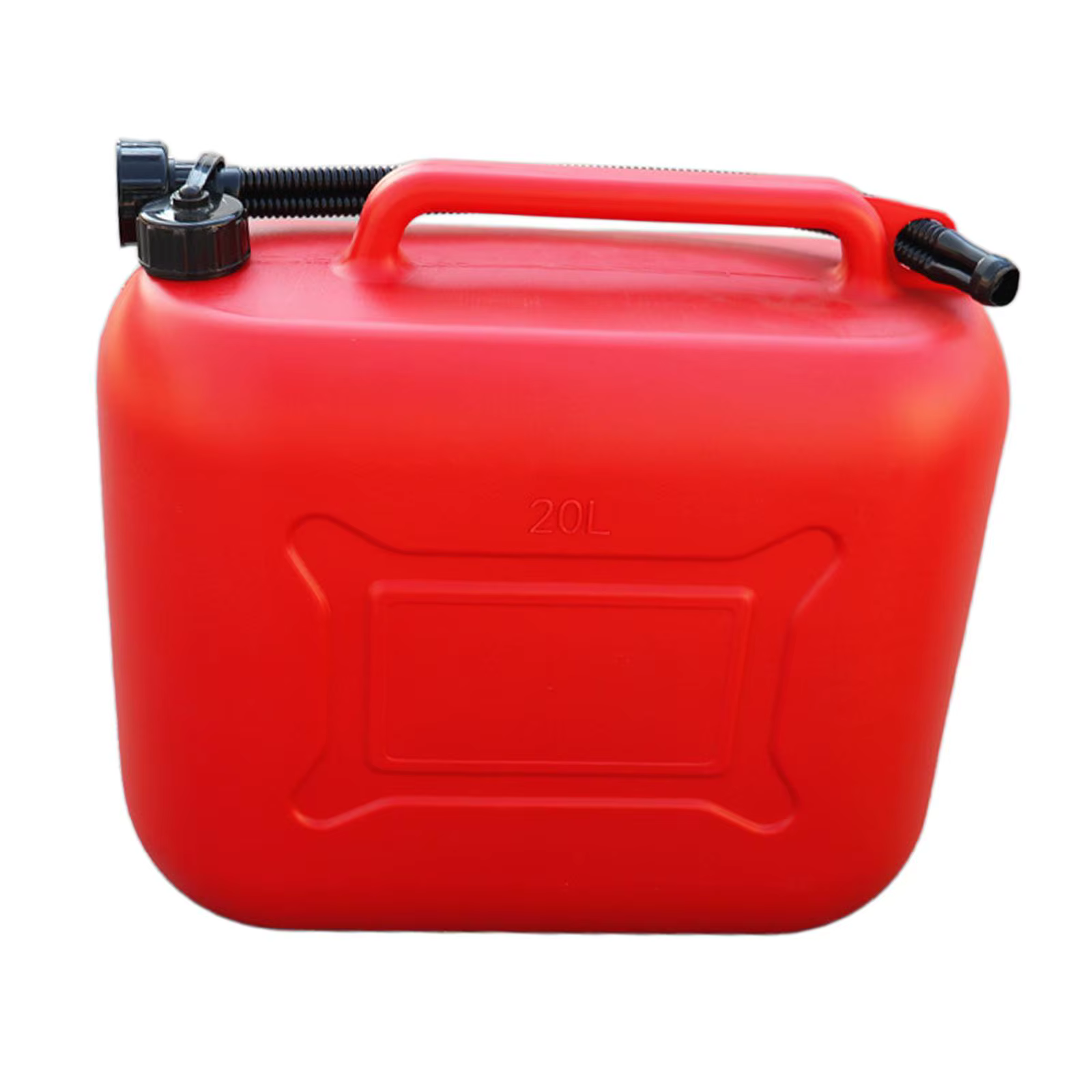 Bidon de carburant portable 20L pour essence et huile avec bande graduée facile à lire, compatible avec la plupart des voitures et des SUV