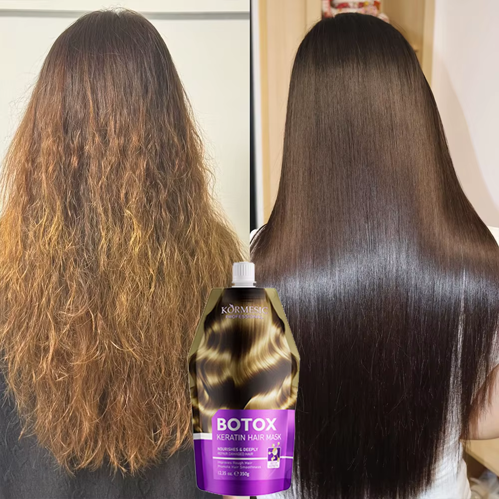 Masque capillaire magique à la kératine pour cheveux maltés