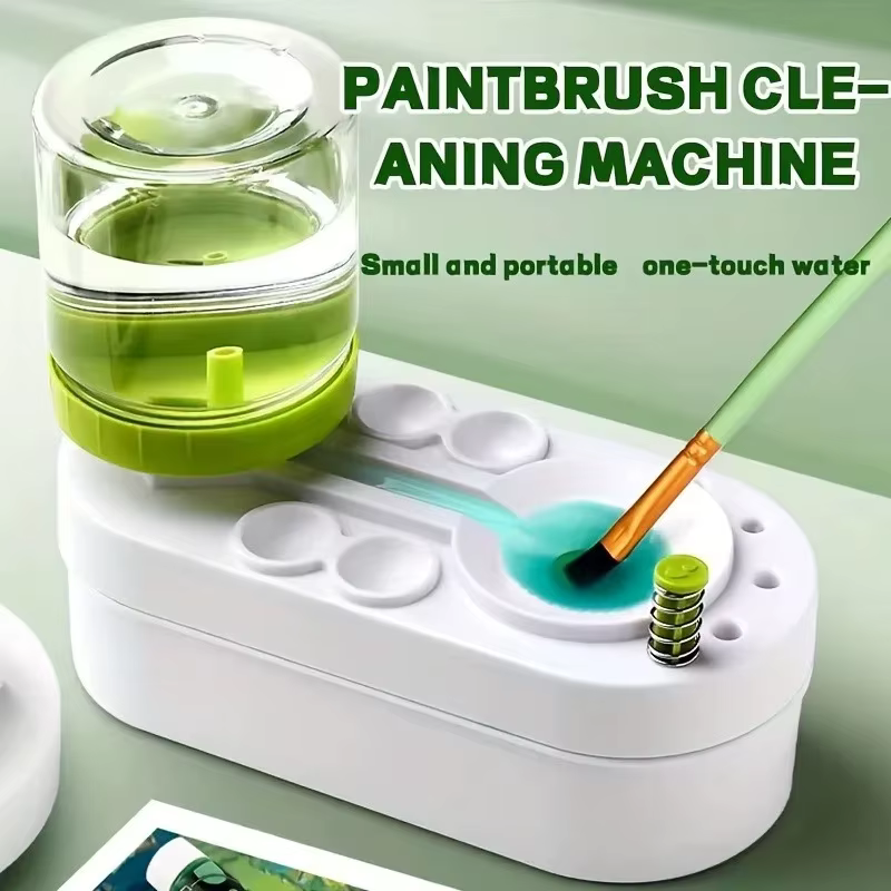 Nettoyant pour pinceaux, outil d'art, gouttelettes d'eau avec système de circulation d'eau pour pinceaux aquarelle (utilisé par les étudiants et les artistes)