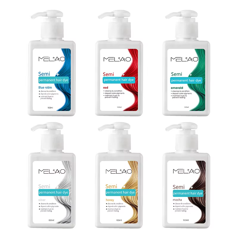 MELAO Après-shampoing et shampoing déposant de couleur 3 en 1 – Teinture capillaire naturelle à base de plantes pour