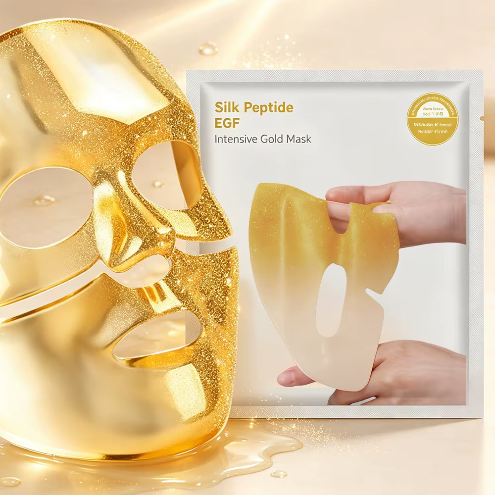 Masque hydratant pour le visage Golden Glow, nourrissant, lissant, pour une peau douce, masque en feuille hydratant quotidien